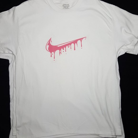 Nike Swoosh Drip T-SHIRT Drip PINK NWT M L XL - Picture 2 of 6